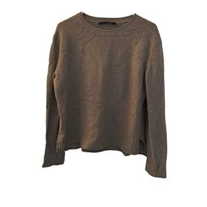 Jenni Kayne Everyday Sweater, Wool Cashmere Blend, Taupe, Size M